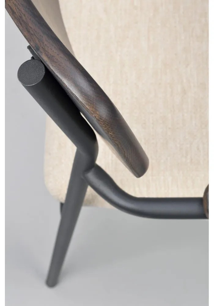 Scaune de dining crem/maro închis 2 buc. Maymont – Rowico