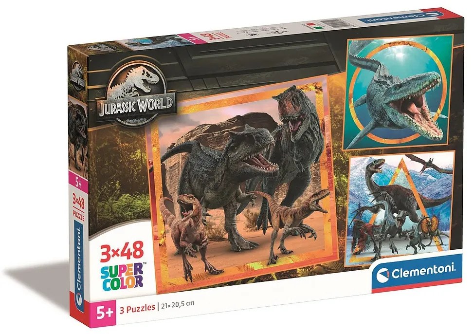 Jurassic World Allosaurus Puzzle Clementoni de 3x48 piese