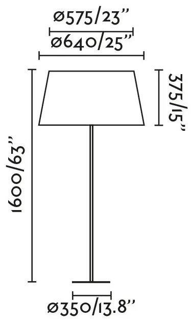 Lampa de podea abajur textil 64cm WINDSOR alb