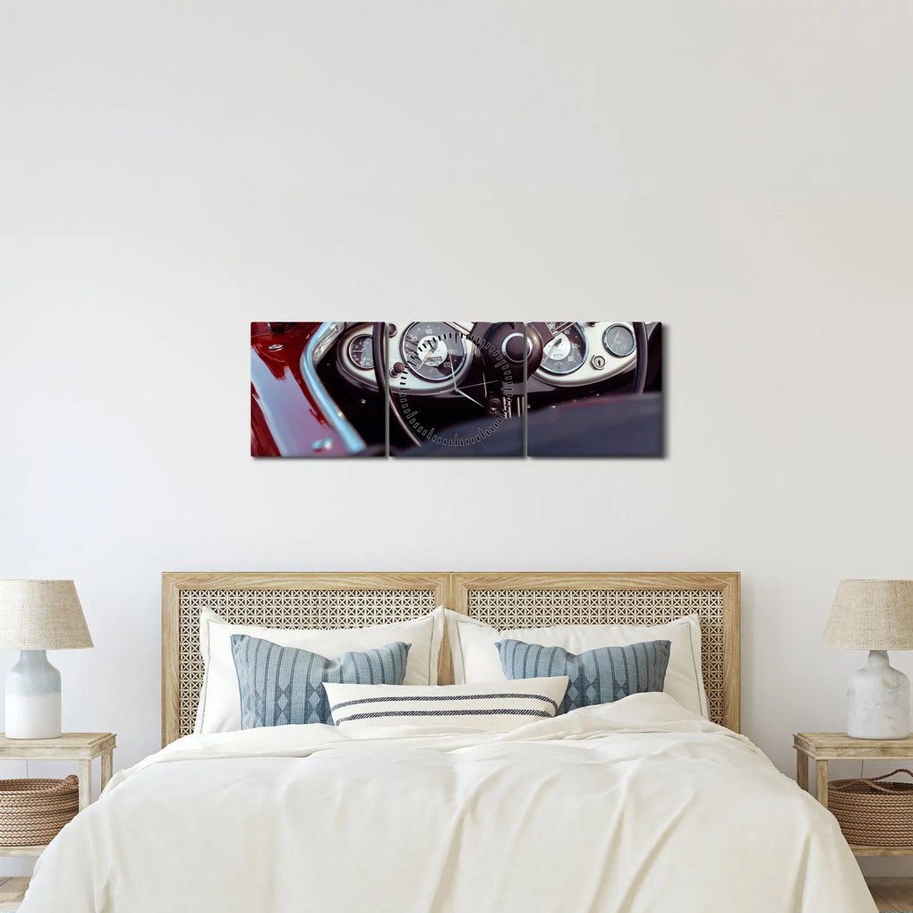 Tablou - Automobil (cu ceas) (90x30 cm)