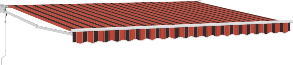 vidaXL Cort electric retractabil Portocalie, Neagră și Galbenă 4 x 2 m