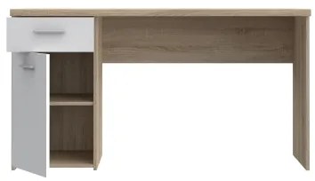 Birou GINO alb/stejar Sonoma