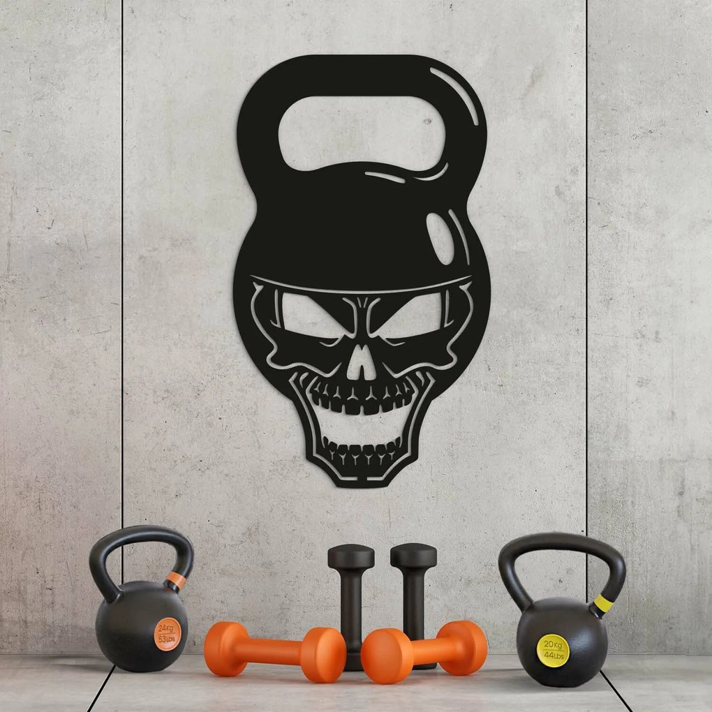DUBLEZ | Cadou pentru culturist - Tablou din lemn Kettlebell