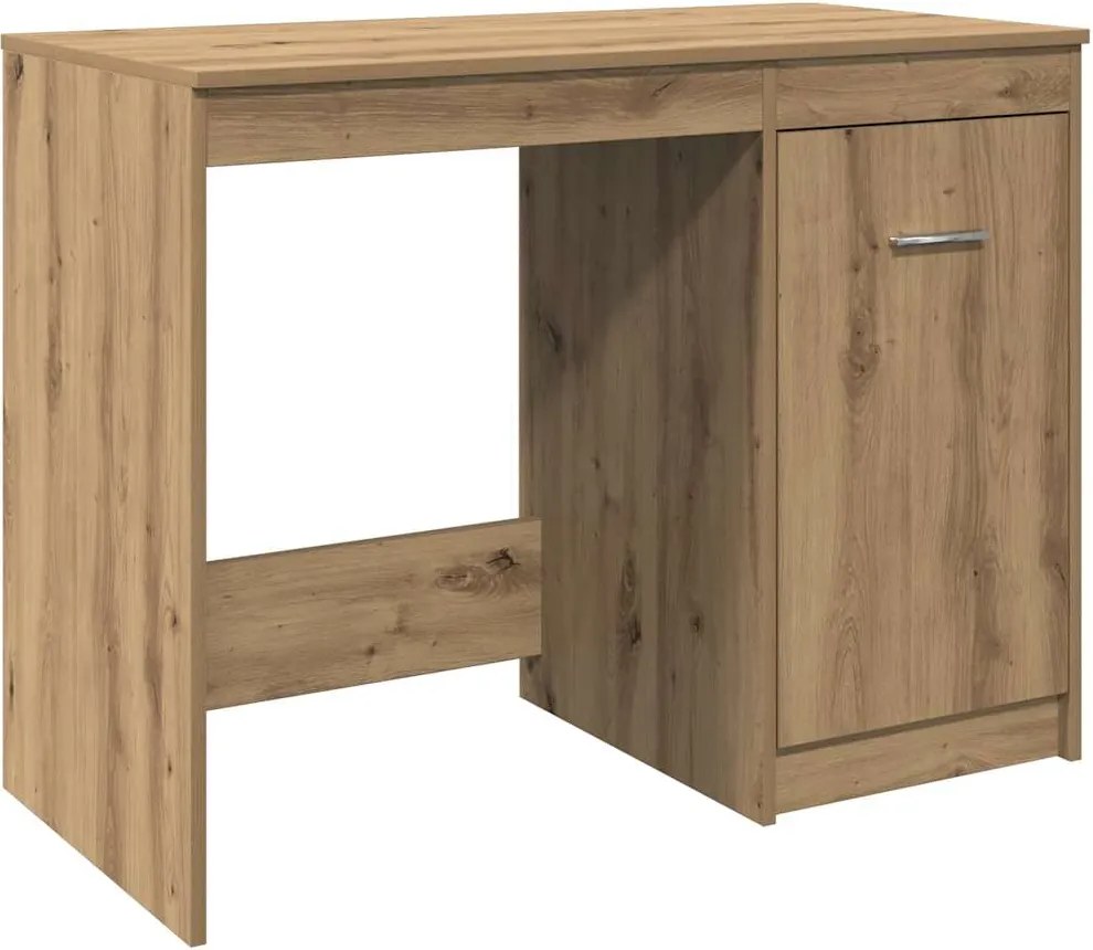 vidaXL Birou, stejar artizanal, 100x50x76 cm, lemn prelucrat
