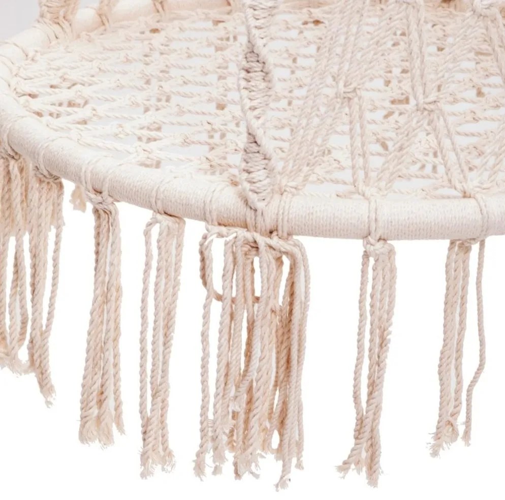 balansoar suspendat Macrame, alb