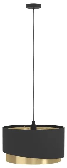 Lustră pe cablu Eglo 39925 MANDERLINE 1xE27/40W/230V negru/auriu