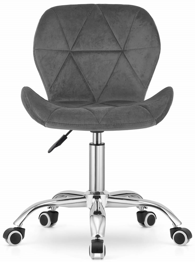 OFERTA Scaun de birou gri AVOLA VELVET II. calitate