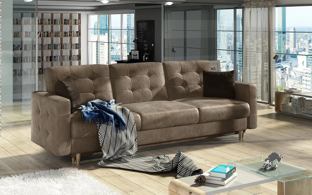 Canapea lemn masiv Asgard Personalizabilă, 233 × 92 × 93 cm - Soro 61
