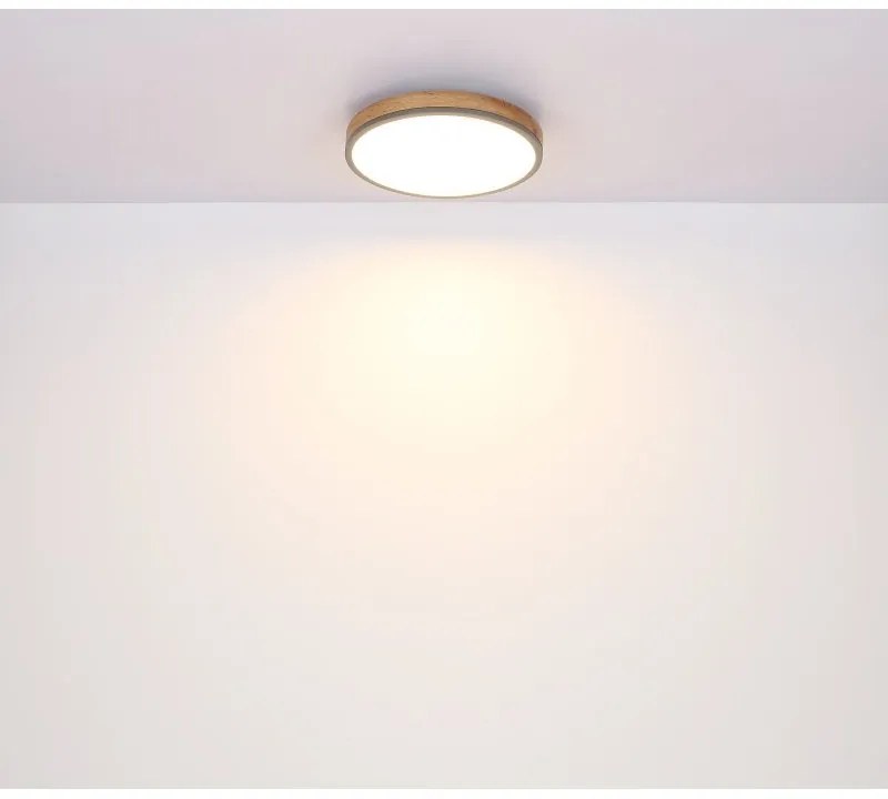 Plafoniera LED cu aspect lemn design slim DORO 45cm, 24W