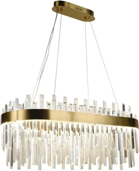 Lustră LED dimabilă pe cablu LED/100W/230V 3000-6500K auriu + telecomandă