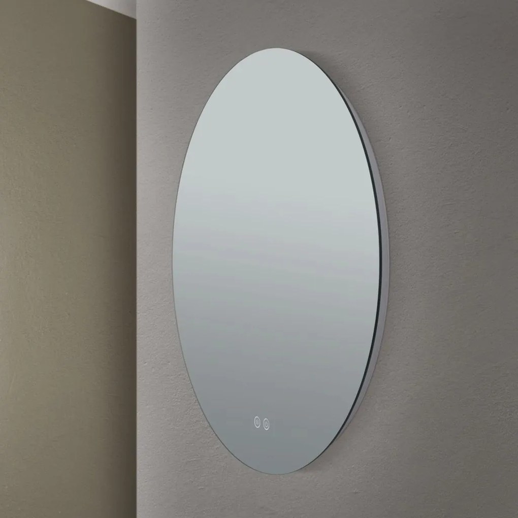 Oglinda baie cu iluminat LED dimabil IP44 FOCUS D-60cm