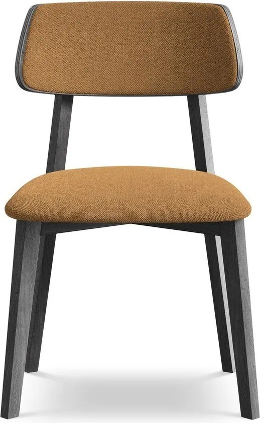 Scaun de dining teracotă din lemn masiv Niu – Makamii