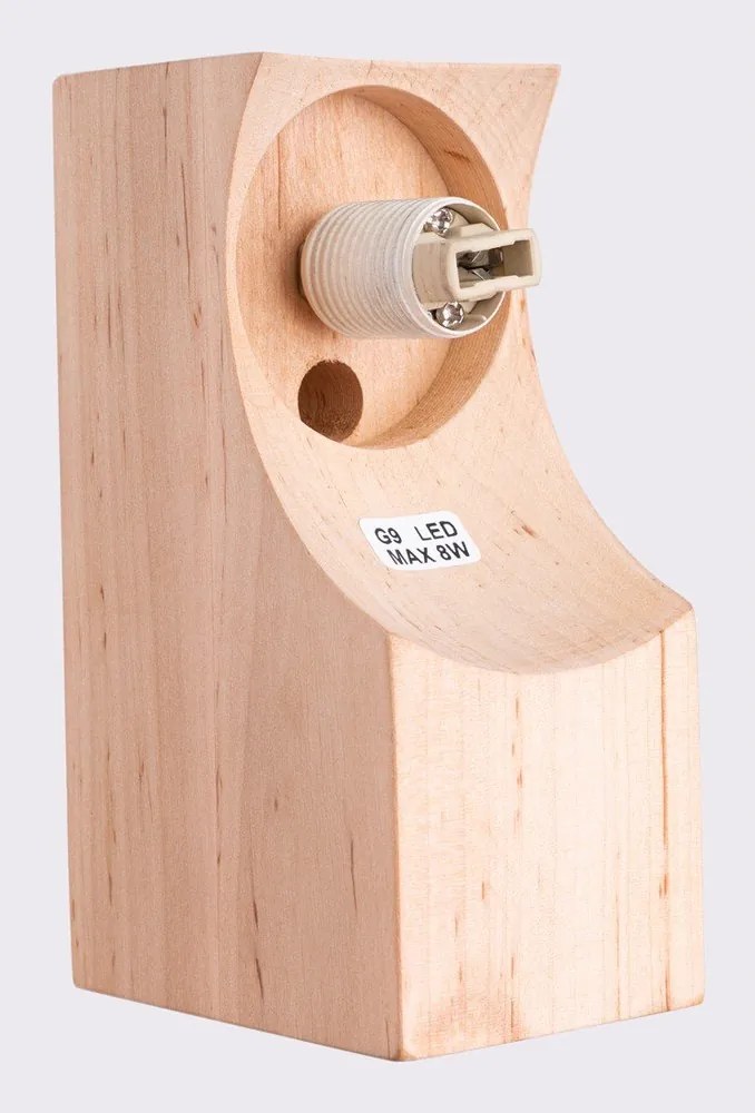 Aplică de perete albă/în culoare naturală ø 12 cm Solum – Sollux