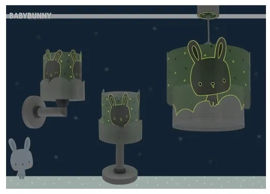 Lampă pentru copii BUNNY 1xE14/40W/230V verde Dalber 61151H