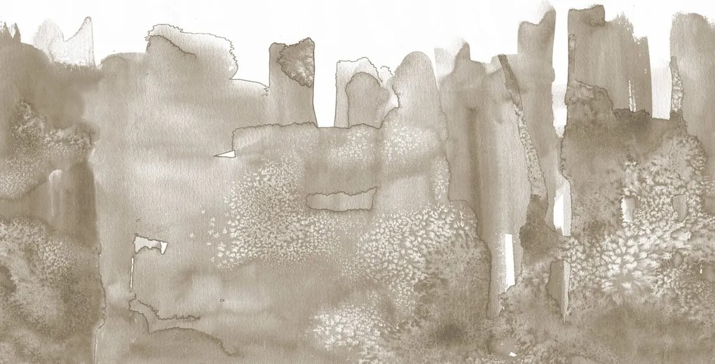 Fototapet, Watercolor City, Beige, Rebel Walls