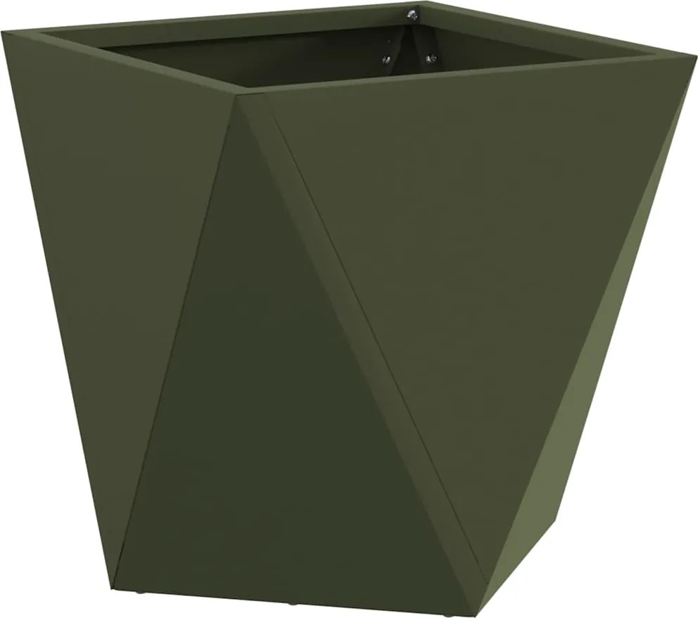 vidaXL Jardinieră Verde măsliniu 30 x 30 x 30 cm Oțel