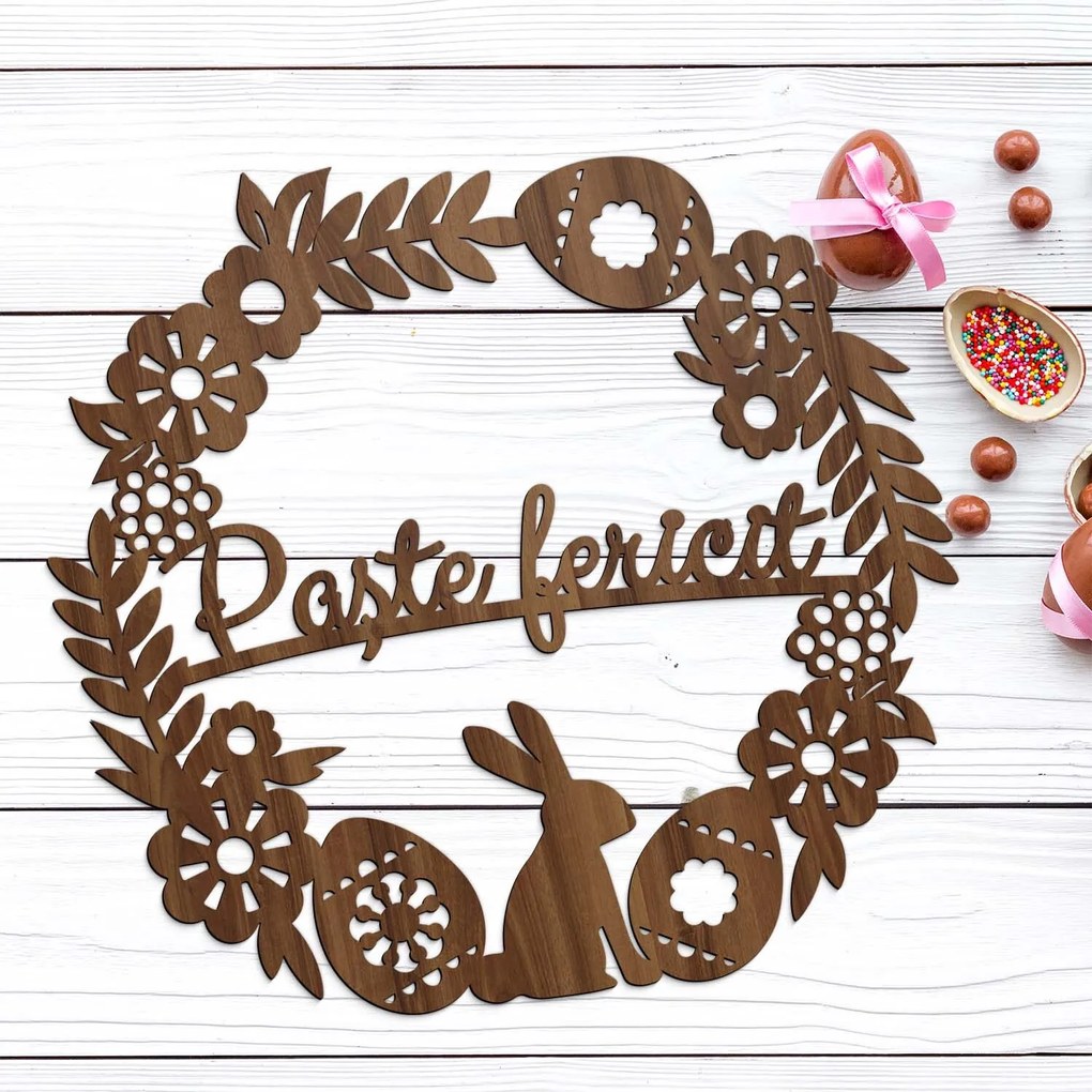 DUBLEZ | Coroniță pentru ușă - Paște fericit