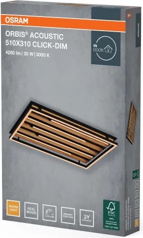 Osram - Plafonieră LED dimabilă ORBIS ACOUSTIC LED/30W/230V 51x31 cm pin