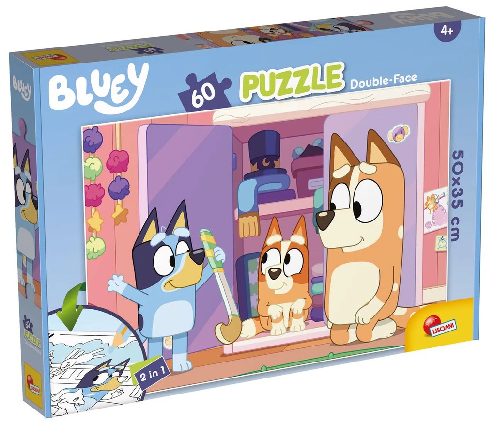 PUZZLE DE COLORAT MAXI - BLUEY (60 DE PIESE) - LISCIANI (L99573)