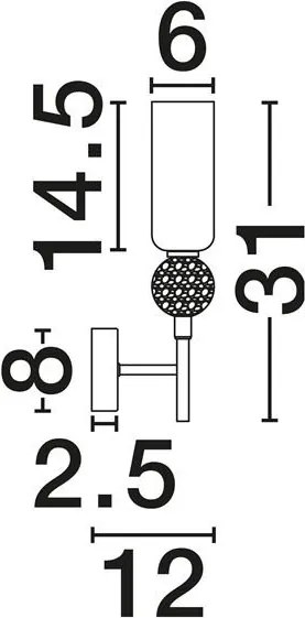 Aplica de perete stil minimalist FILOMENA