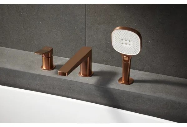 KFA Armatura 4525-210-34 - Baterie de cadă cu 3 orificii MALAGA aur roz