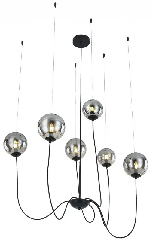 Lustra moderna cu 8 surse de lumina design deosebit CONFLUX