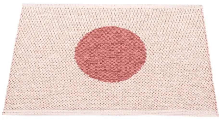 Covor pentru exterior și interior roșu deschis 70x50 cm Vera Pop Blush – Pappelina