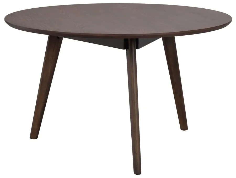 Măsuță de cafea maro închis cu aspect de lemn de stejar ø 90 cm Yumi – Rowico