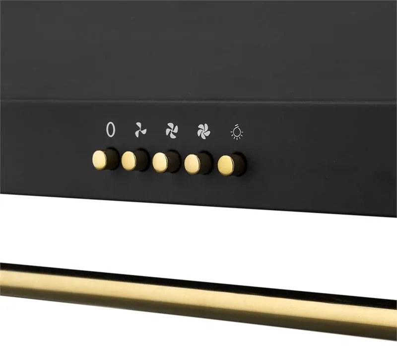Montblanc 60, hota, 610 m³/h. 165 W, 2 x 1,5 W, LED, bandă
