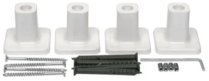 Radiator de baie tip scară cu termostat AVANGARD, 251 W/230 V, 80,6 cm, IP44, alb, conexiune pe stânga