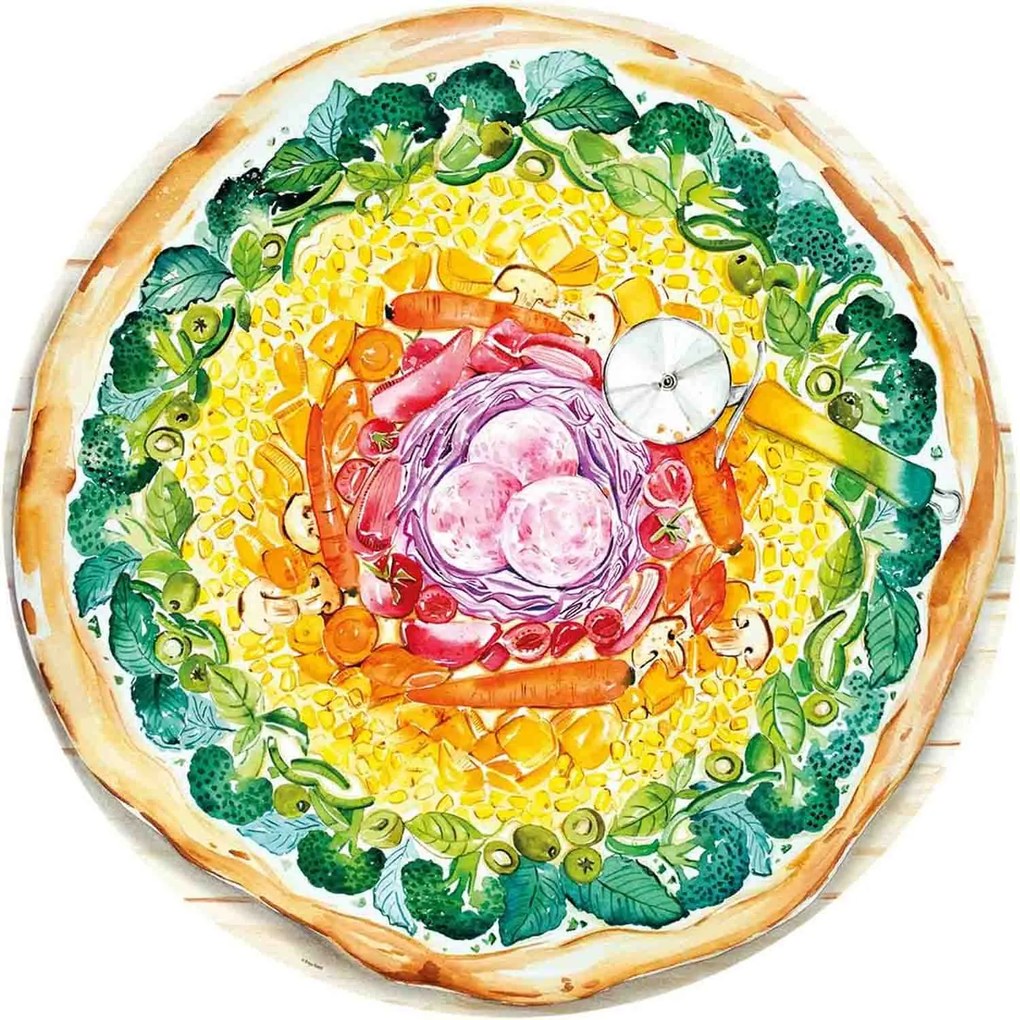 PUZZLE CERC PIZZA, 500 PIESE - RAVENSBURGER (RVSPA17347)