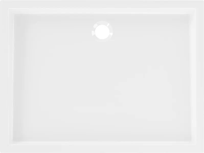 Mexen Flow+ cadă de duş dreptunghiulară 80 x 70 cm, alb lucios - 46R107080H