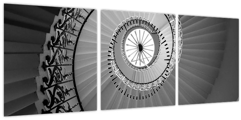 Tablou - Scară 2 (cu ceas) (90x30 cm)