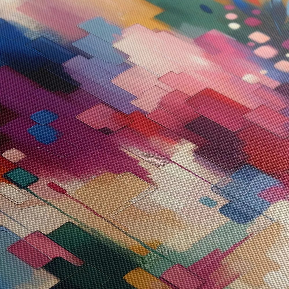 Tablou abstracție multicoloră
