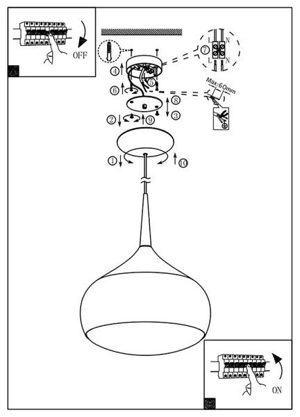 Eglo 97087 - Lampă suspendată LED RGBW dimabilă COMBA-C LED/18W/230V