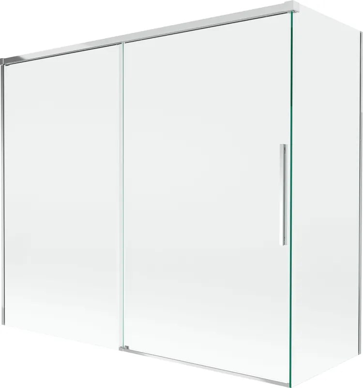 Mexen Rox paravan de baie cu 2 aripi culisante 180 + 80 x 150 cm, transparent, crom - 8C9-180-080-01-00