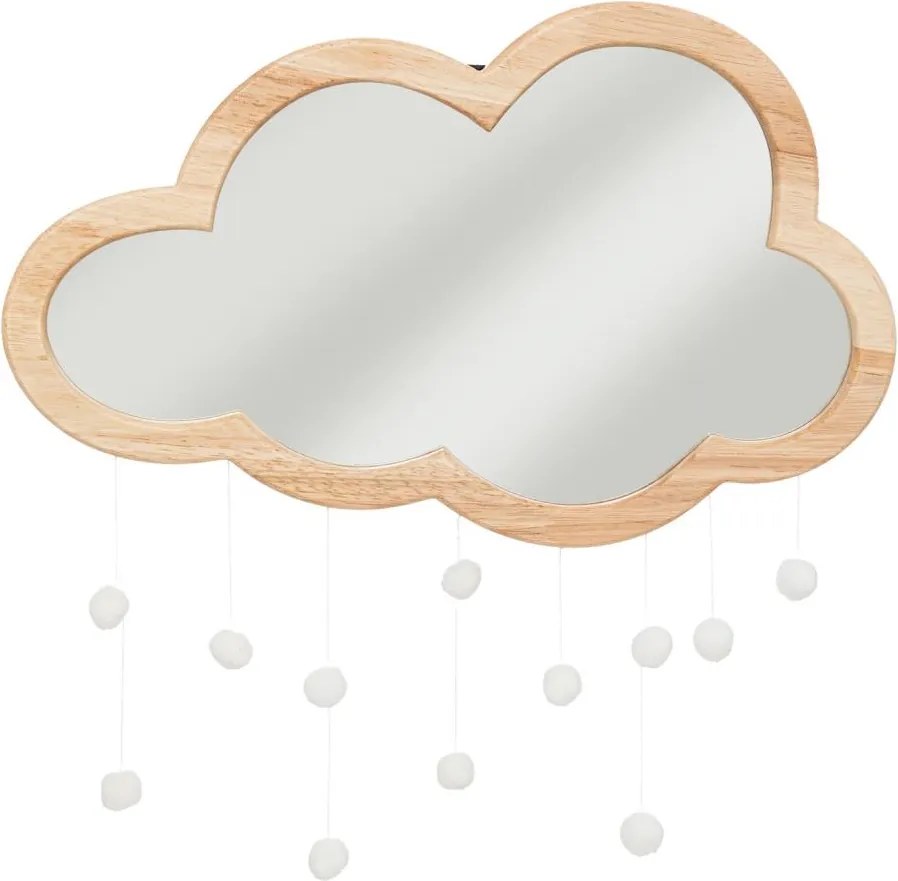 Atmosphera - CLOUD, oglindă de perete pentru copii, 40x36 cm, din lemn de cauciuc