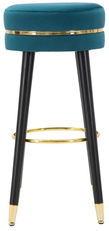 Scaun de bar turcoaz tapițat (înălțime șezut 74 cm) Paris – Mauro Ferretti