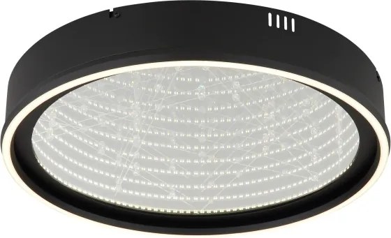 Globo 68288D - Plafonieră LED reglabilă MIRRORA 40W/230V Ø 51,5 cm neagră + telecomandă
