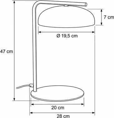 Lampă de masă OLAF 1xGX53/12W/230V neagră/aurie