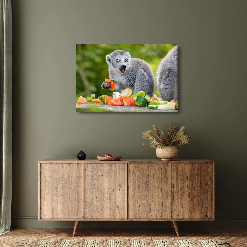 Tablou cu lemur (90x60 cm)