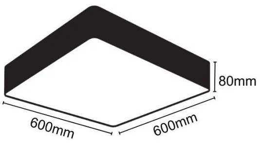 Plafonieră LED/65W/230V 4000K d. 60x60 cm