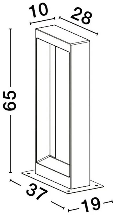 Stalp LED mediu pentru exterior design modern IP65 Cairo gri