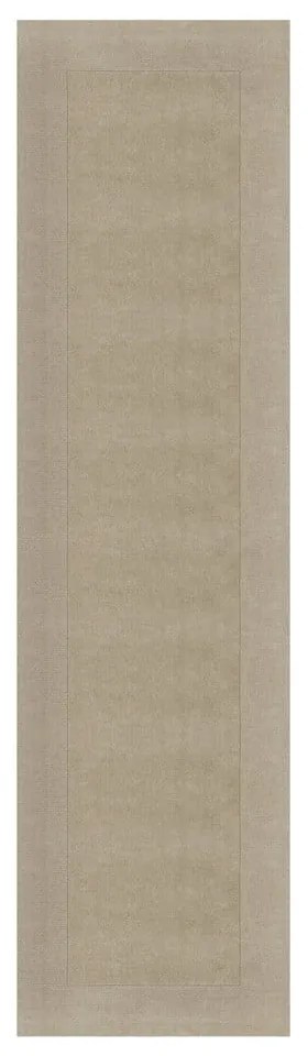 Covor tip traversă bej din lână 60x230 cm – Flair Rugs