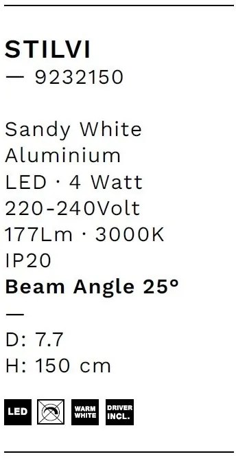 Pendul LED design minimalist STILVI alb