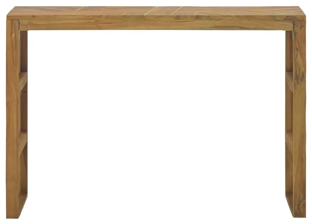 326175 vidaXL Masă consolă, 110x35x75 cm, lemn masiv de tec