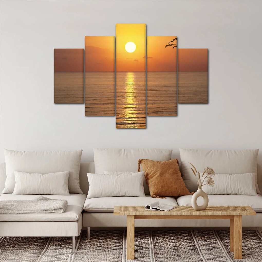 Tablou - Apus de soare peste ocean (150x105 cm)