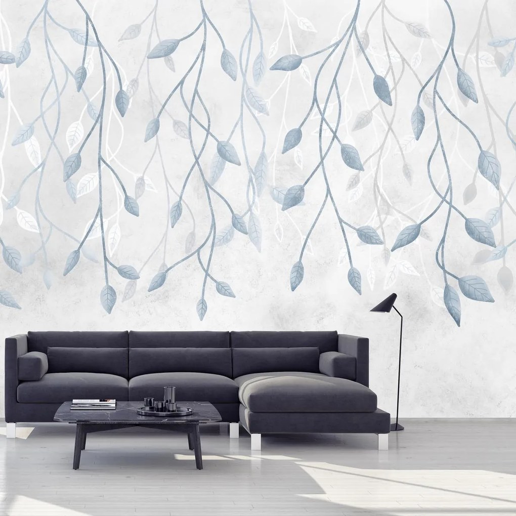 Fototapet - Frunze albastre (147x102 cm)