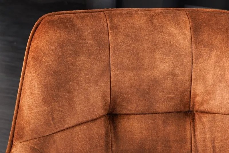 Set de 2 scaune pivotante Loft, maro cupru