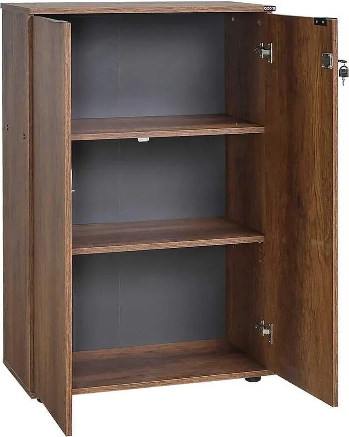 Bibliotecă Adore Rio cu 2 Uși, Cheie și 3 Rafturi, 72 x 109 x 34 cm